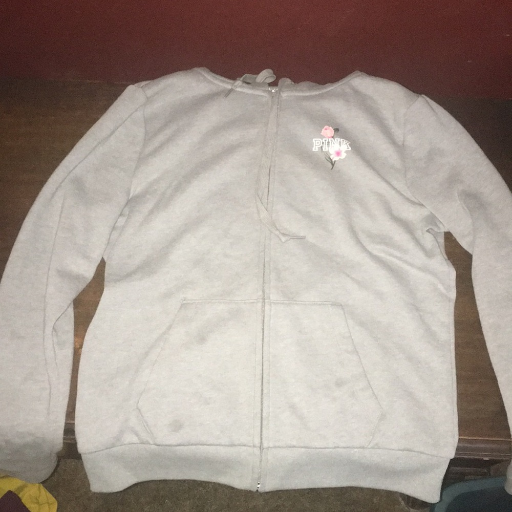 pink zip up jacket